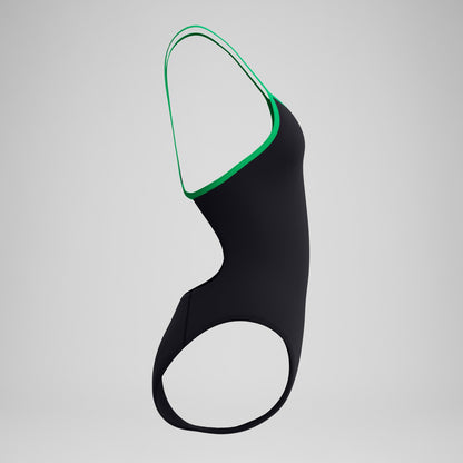 Club Training Turnback Swimsuit Black/Green | Speedo