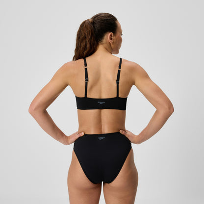 Solid Triangle Bikini Top Black | Speedo