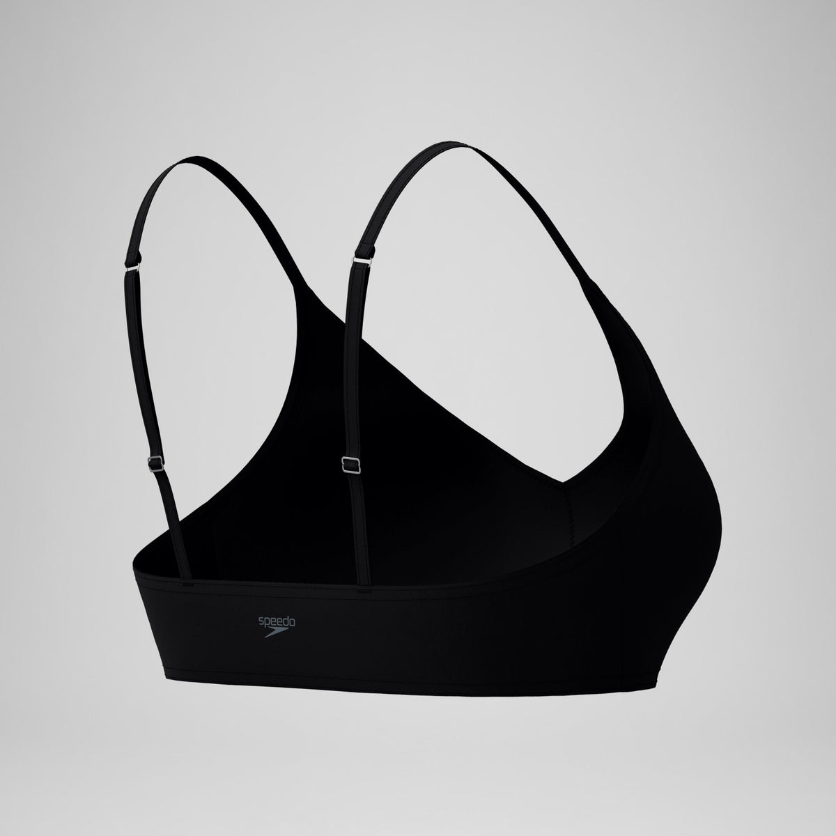 Solid Triangle Bikini Top Black | Speedo
