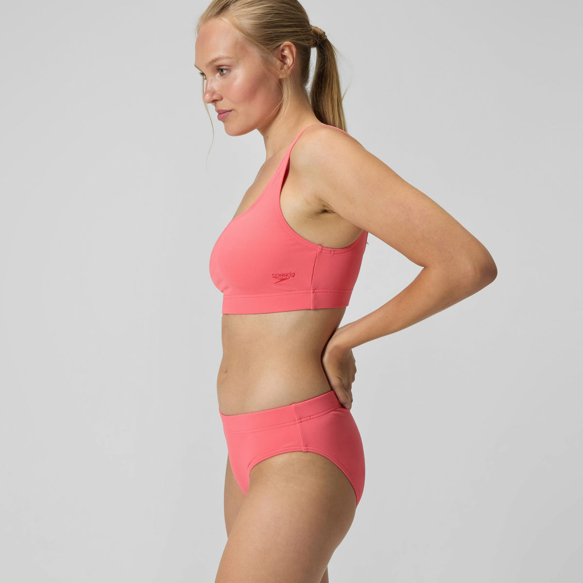 Textured Deep U-Back Bikini Coral | Speedo