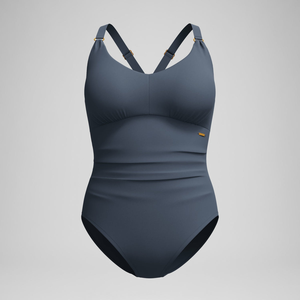 Shaping V Neck Swimsuit Grey | Speedo