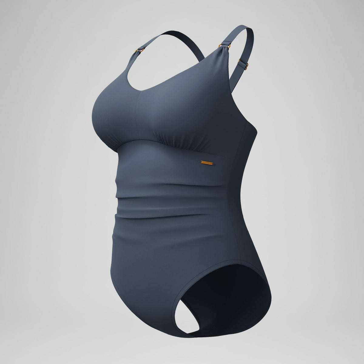 Shaping V Neck Swimsuit Grey | Speedo