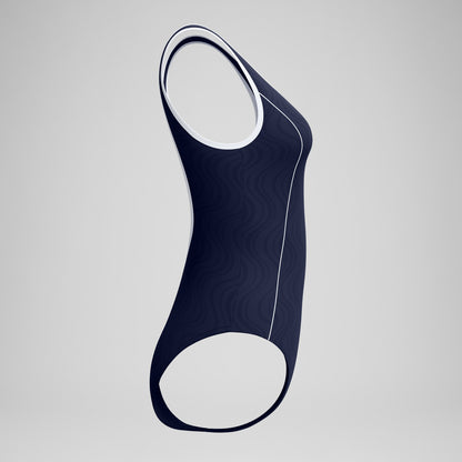 Jetstream Textured Bound Scoop Swimsuit Navy/White | Speedo