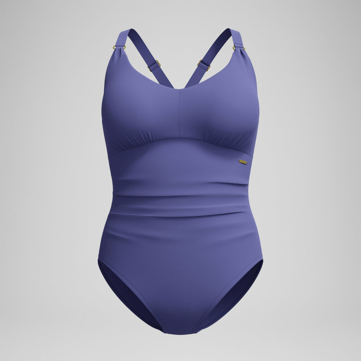 Shaping V Neck Swimsuit Blue | Speedo