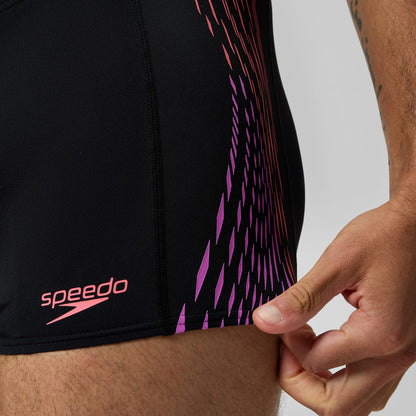 Tech Panel Aquashorts Black/Coral | Speedo
