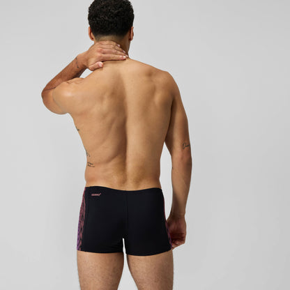Tech Panel Aquashorts Black/Coral | Speedo