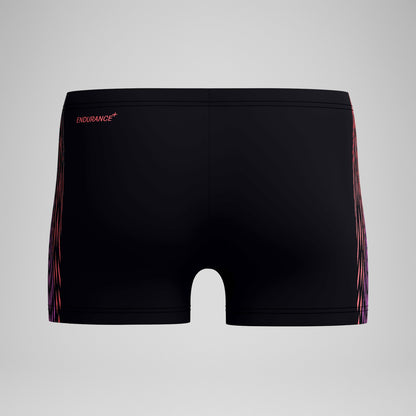 Tech Panel Aquashorts Black/Coral | Speedo