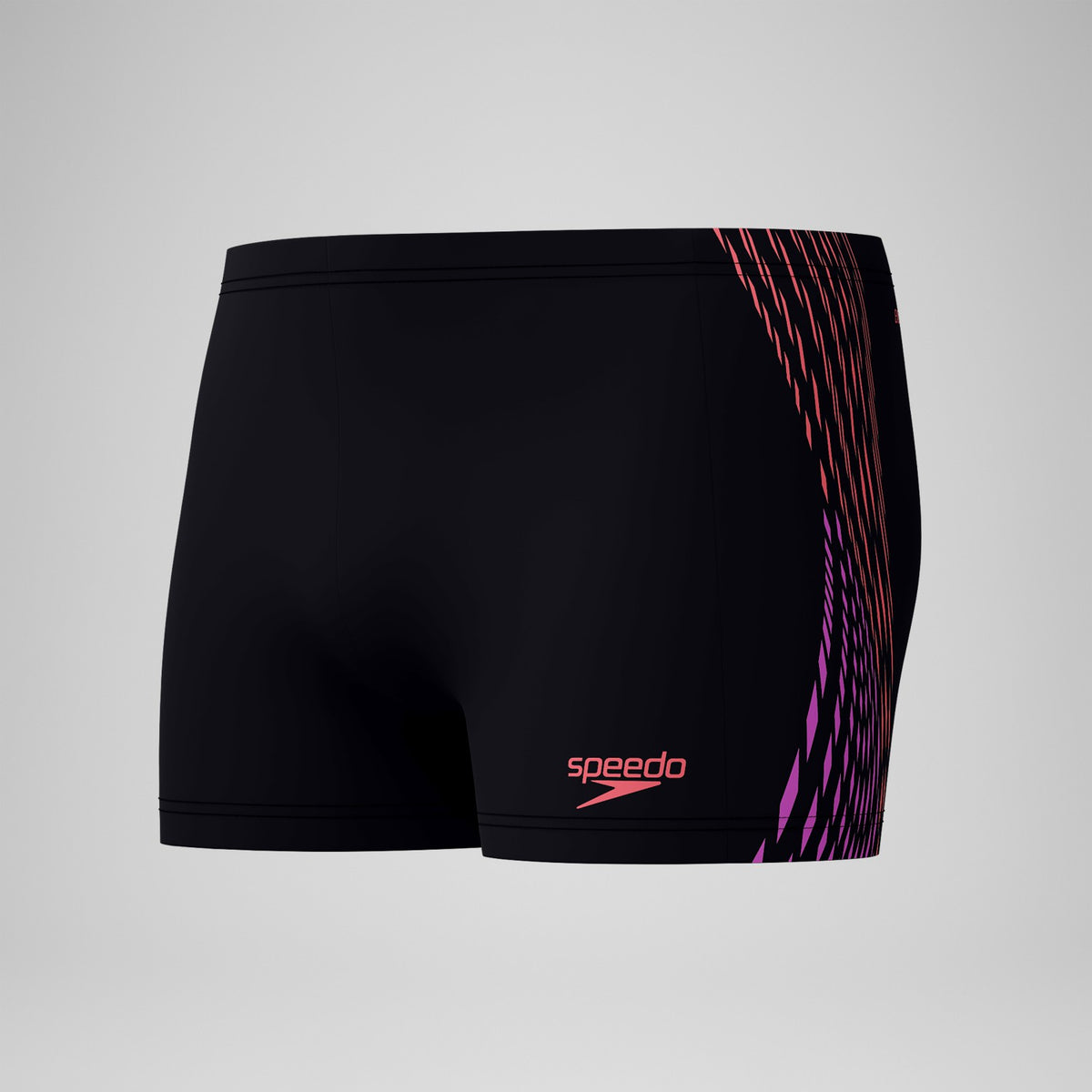 Tech Panel Aquashorts Black/Coral | Speedo