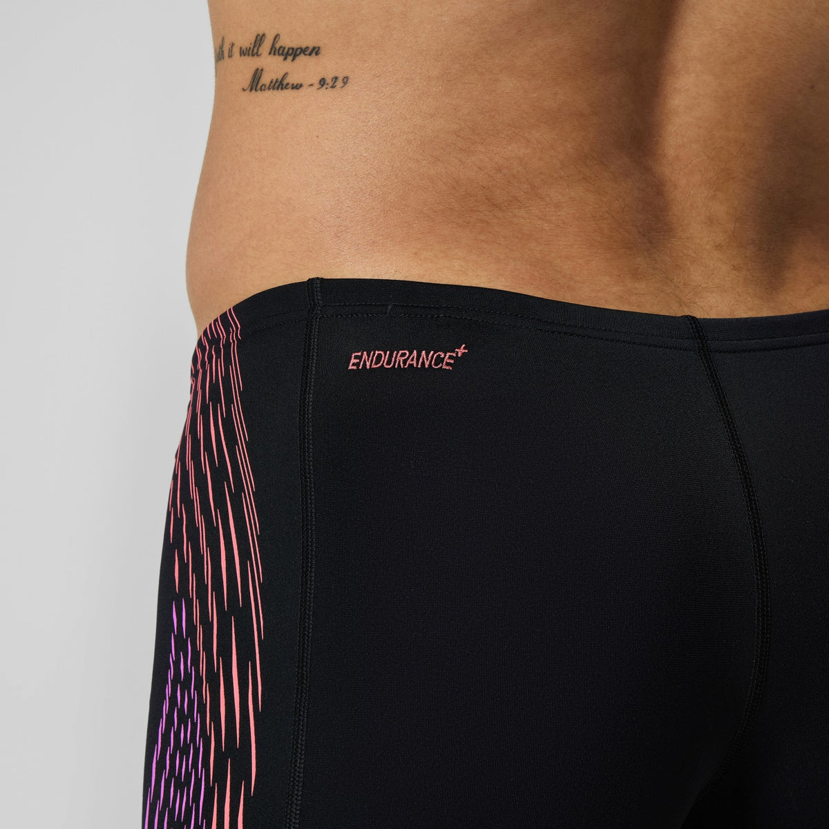 Tech Panel Aquashorts Black/Coral | Speedo