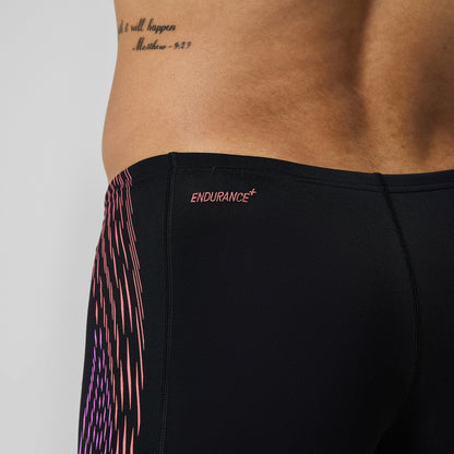 Tech Panel Aquashorts Black/Coral | Speedo