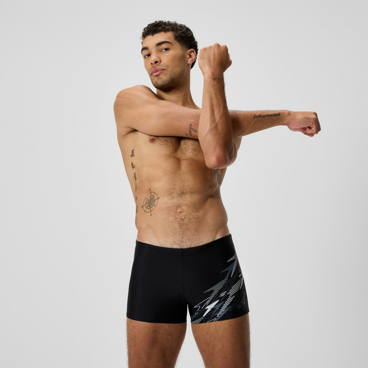 Medley Logo Aquashorts Grey/Black | Speedo