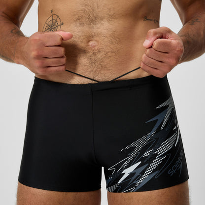 Medley Logo Aquashorts Grey/Black | Speedo