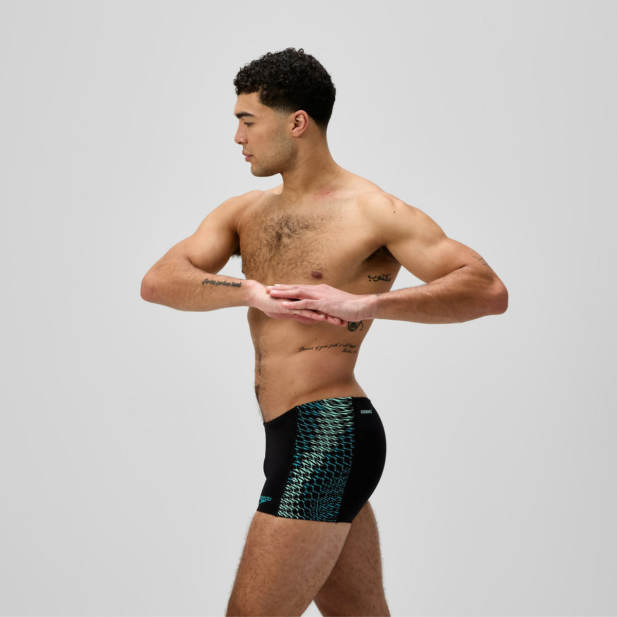 Endurance+ MAX Tech Panel Aquashorts Black/Turquoise | Speedo