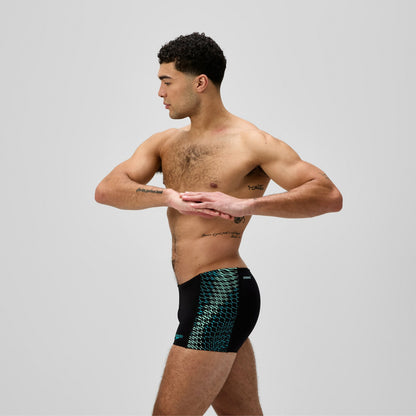 Endurance+ MAX Tech Panel Aquashorts Black/Turquoise | Speedo