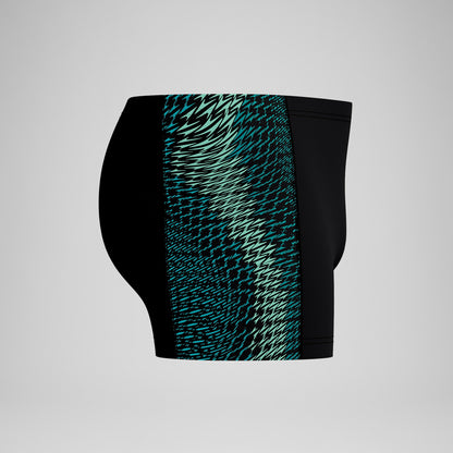 Endurance+ MAX Tech Panel Aquashorts Black/Turquoise | Speedo