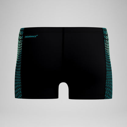 Endurance+ MAX Tech Panel Aquashorts Black/Turquoise | Speedo