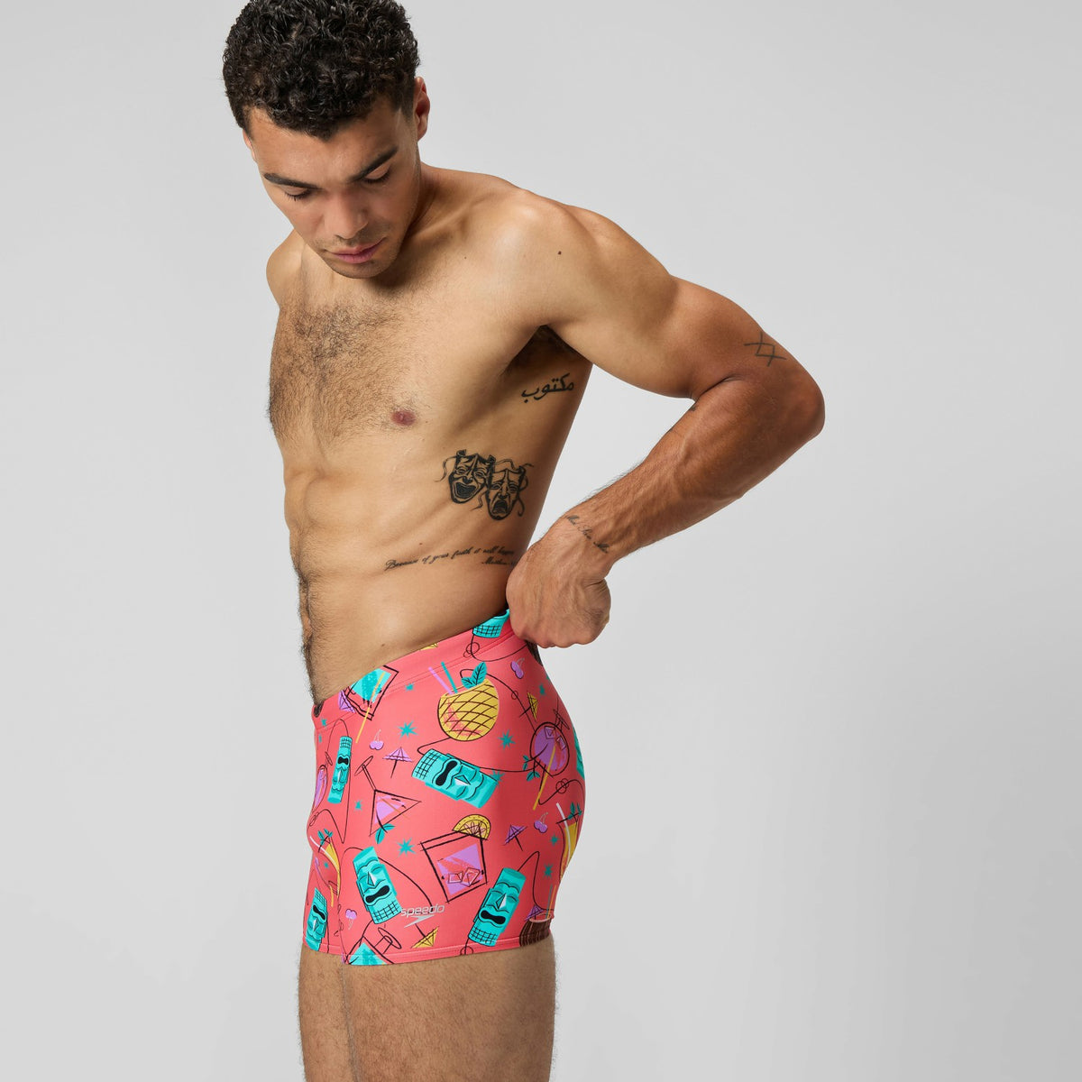 Print Beachstar Aquashorts Leg Pink | Speedo