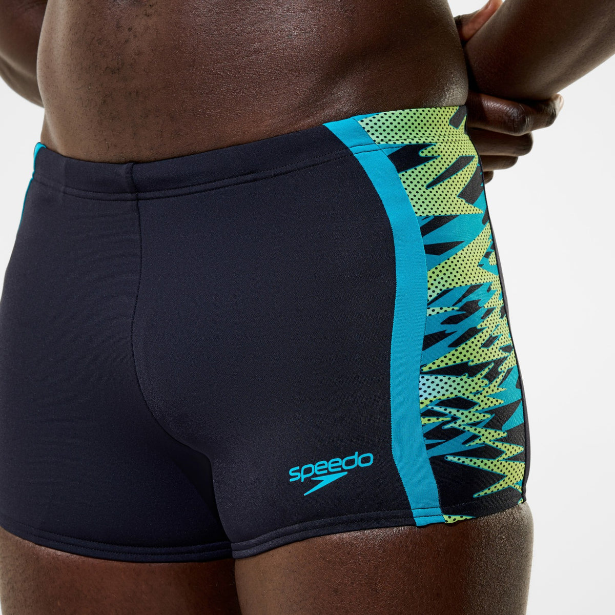Hyperboom Splice Aquashorts Black/Green | Speedo