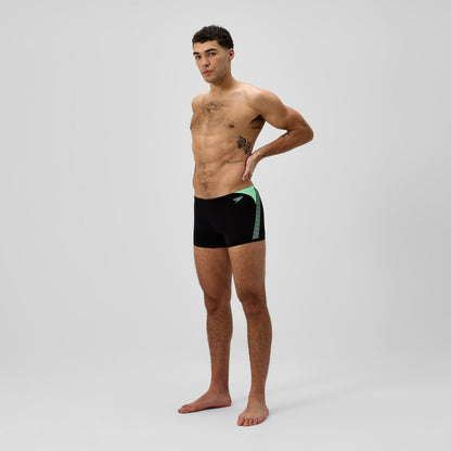 Hyperboom Splice Aquashorts Black/Green | Speedo
