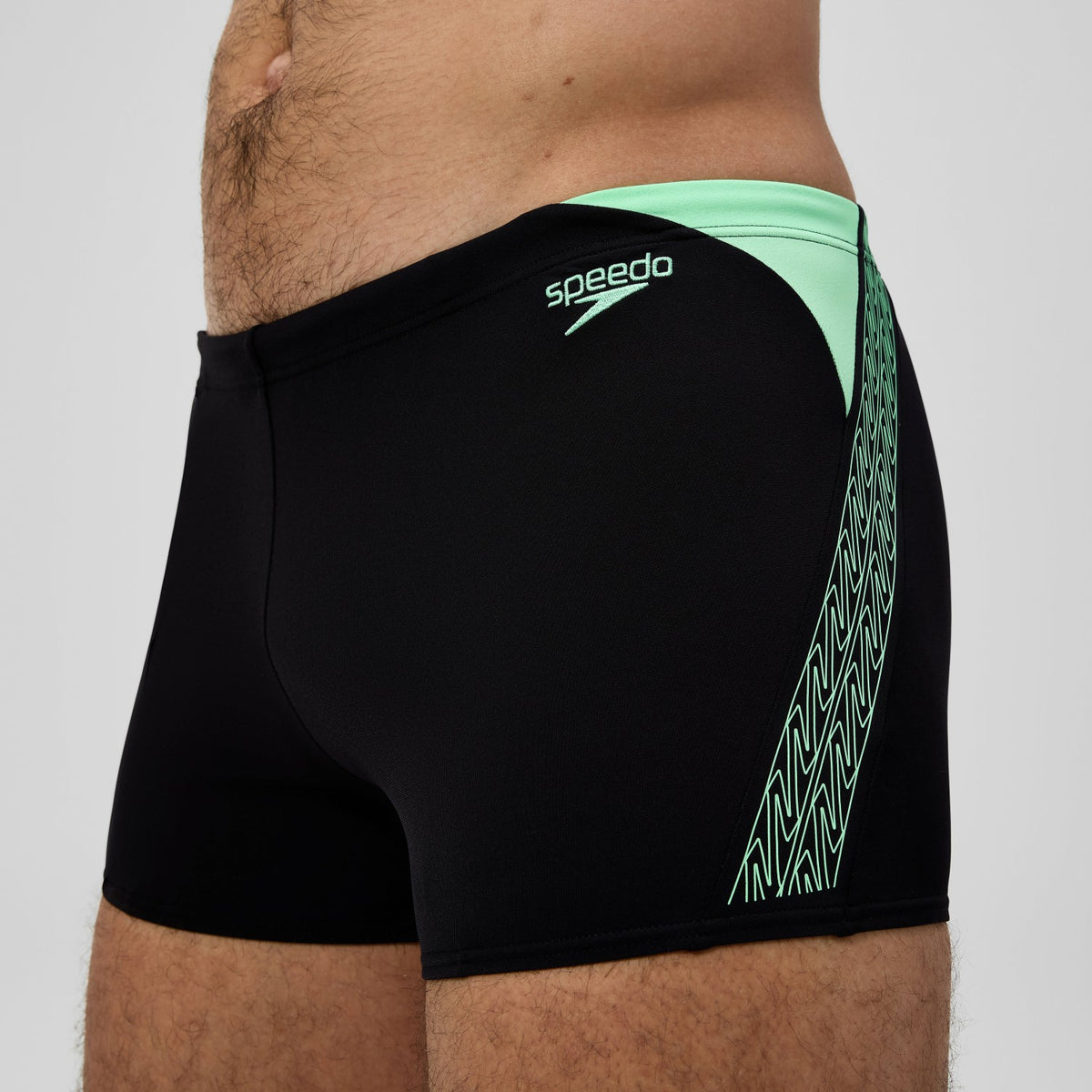 Hyperboom Splice Aquashorts Black/Green | Speedo