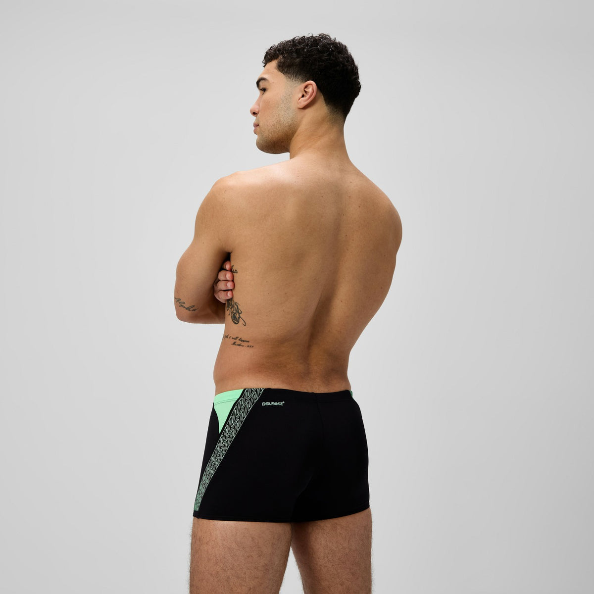 Hyperboom Splice Aquashorts Black/Green | Speedo