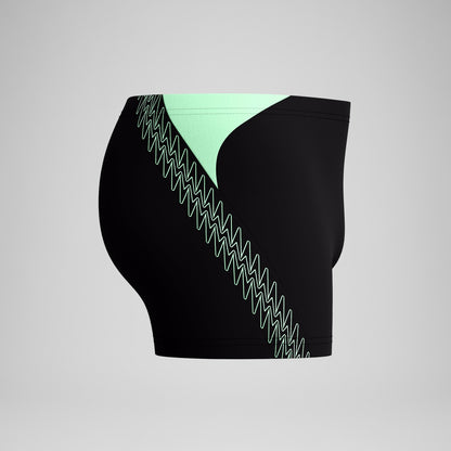 Hyperboom Splice Aquashorts Black/Green | Speedo