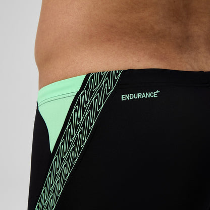Hyperboom Splice Aquashorts Black/Green | Speedo