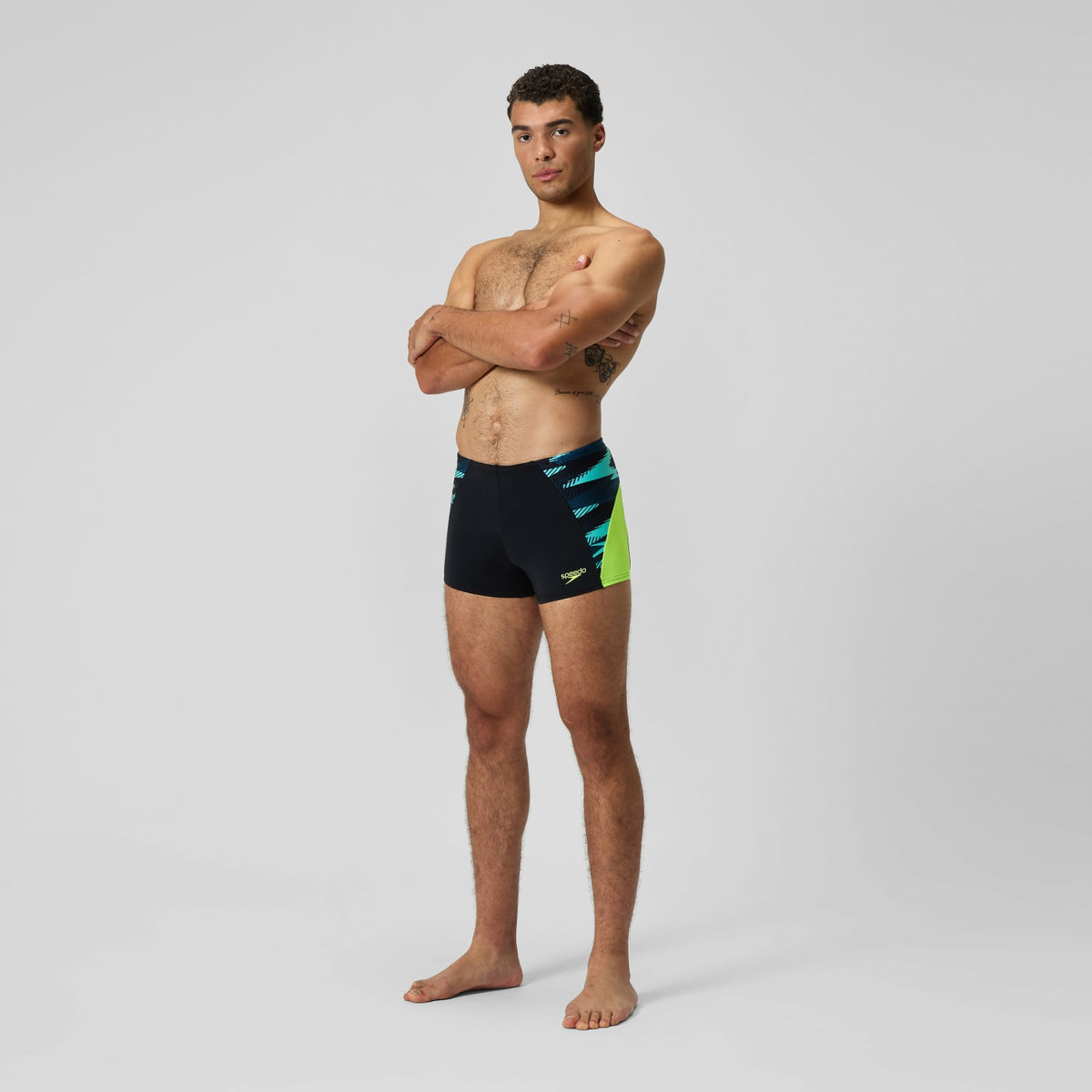 Endurance+ Max Splice Aquashorts Black/Yellow | Speedo