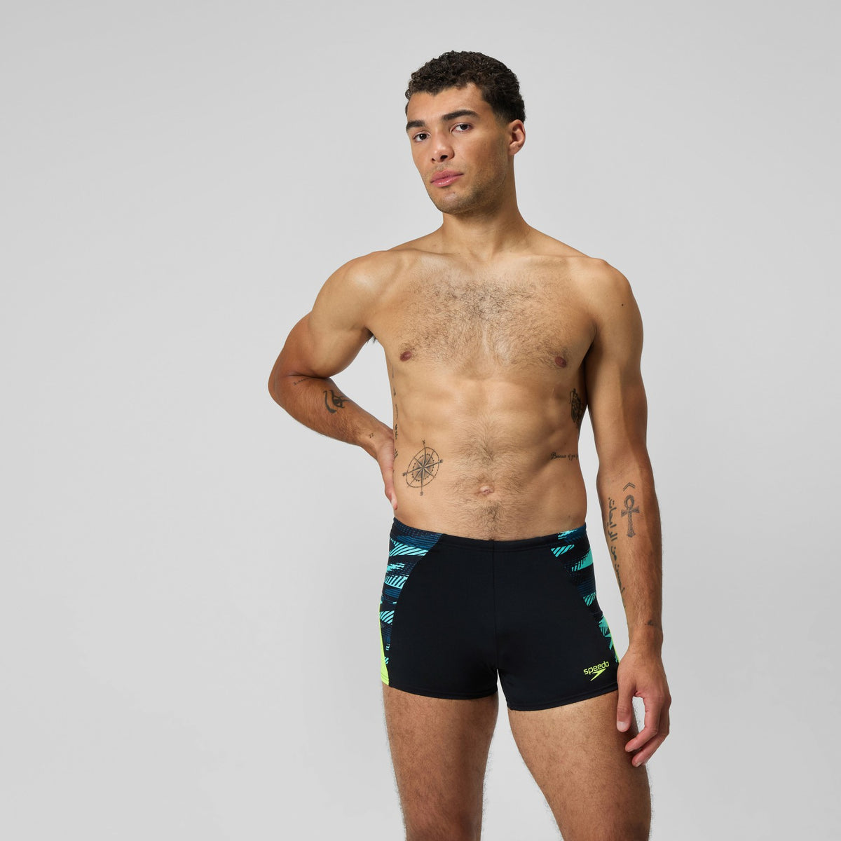 Endurance+ Max Splice Aquashorts Black/Yellow | Speedo