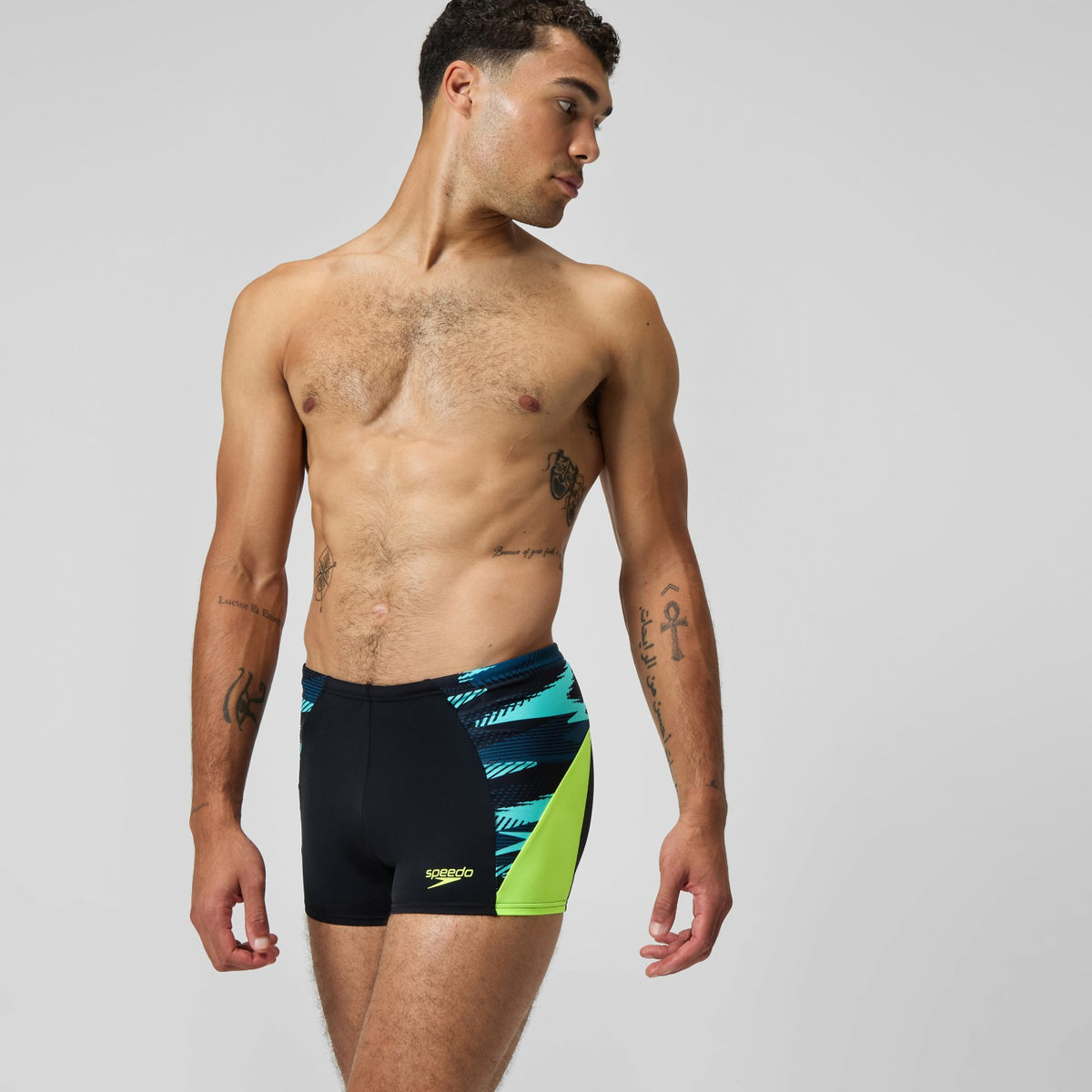 Endurance+ Max Splice Aquashorts Black/Yellow | Speedo