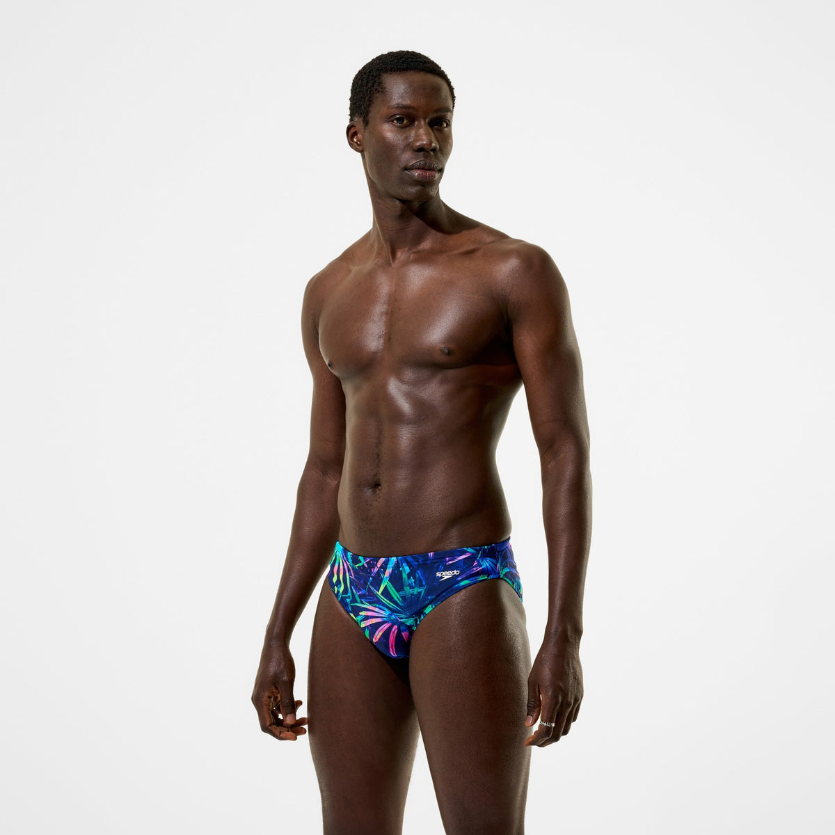 The Speedo Printed Briefs Navy | Speedo