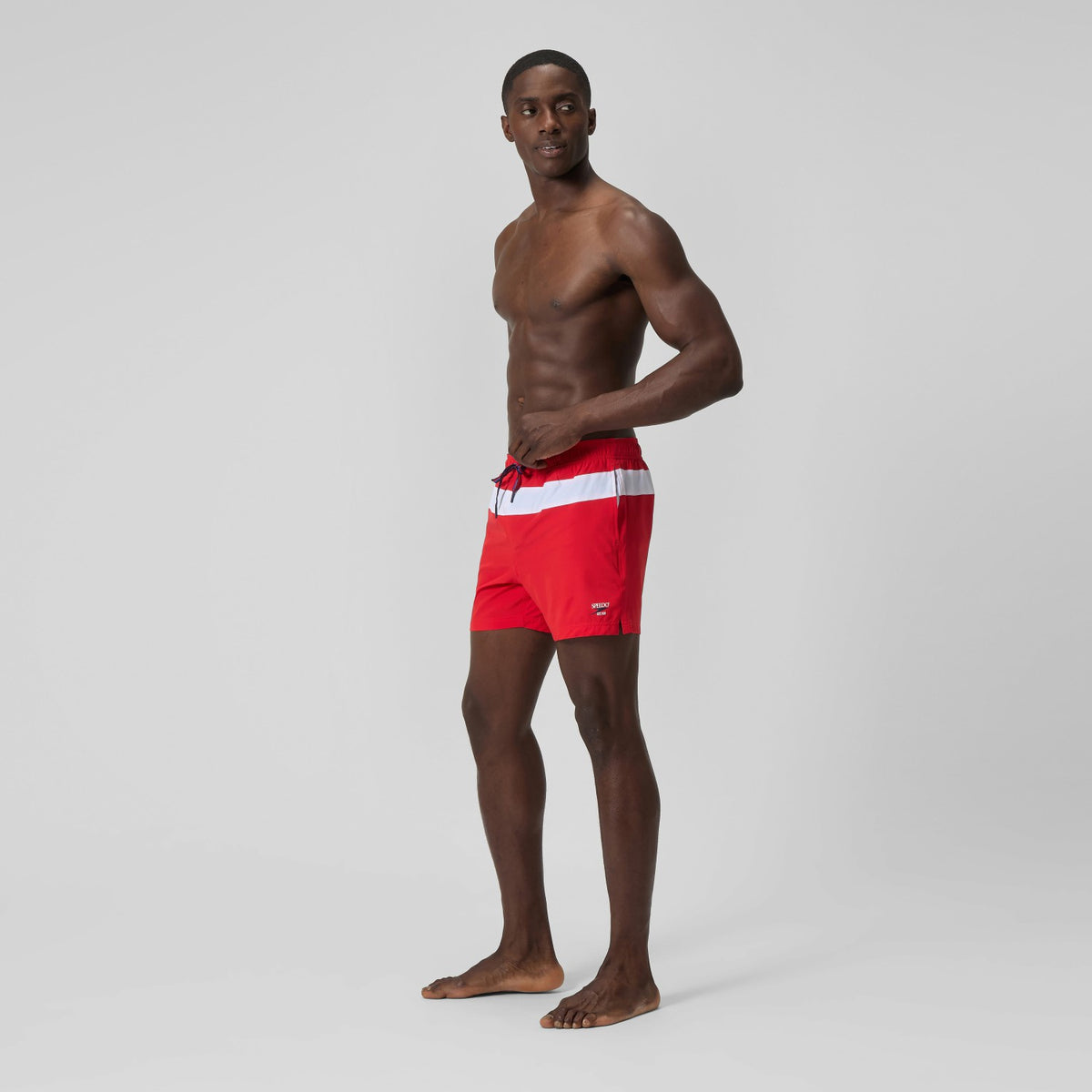 Jetstream Striped Colourblock Swim Shorts Red/White | Speedo
