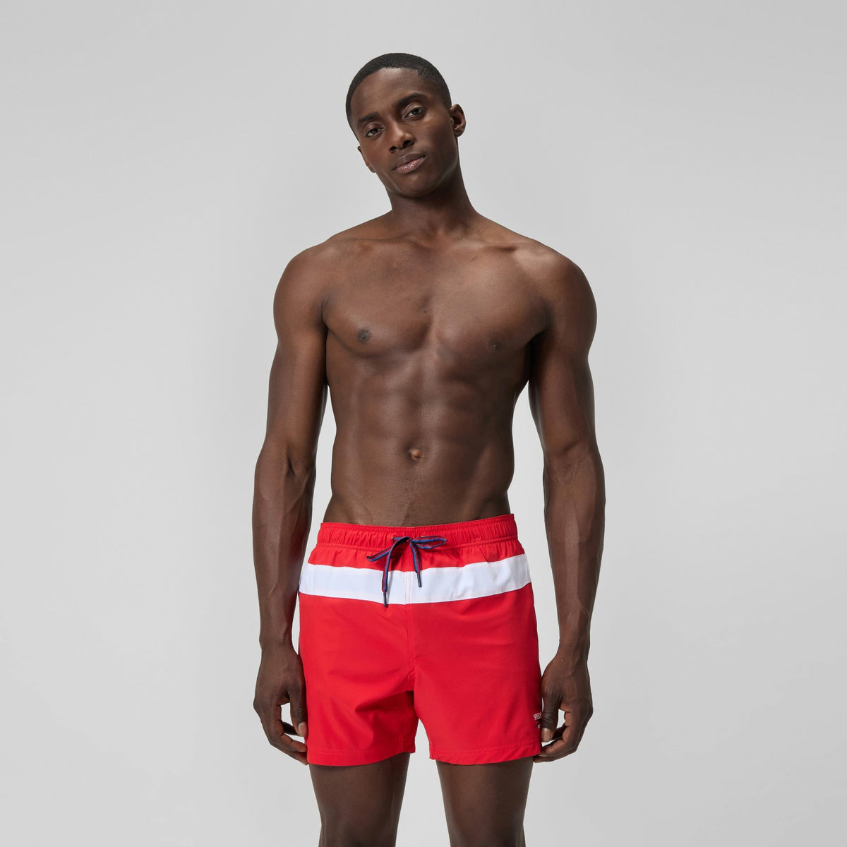 Jetstream Striped Colourblock Swim Shorts Red/White | Speedo