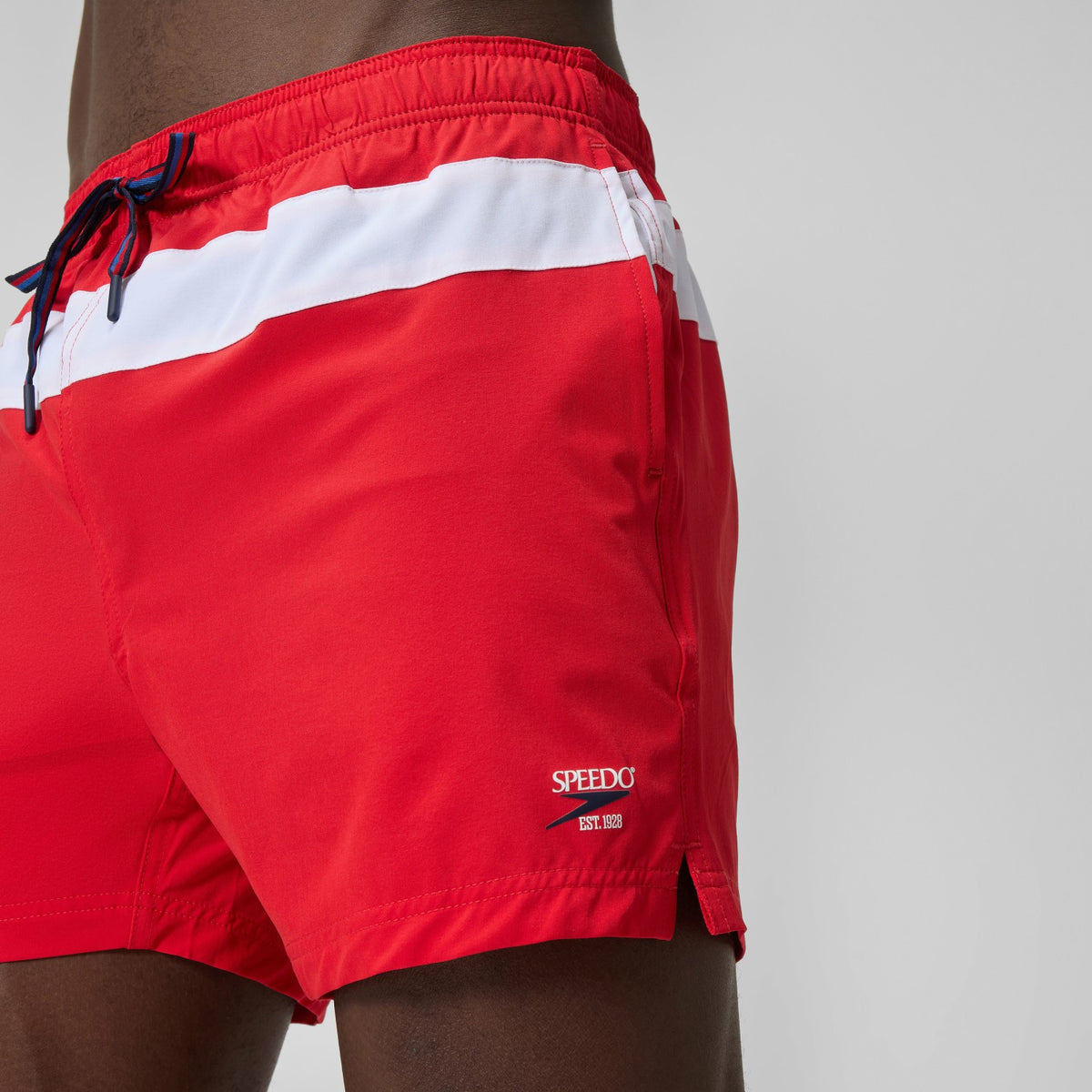 Jetstream Striped Colourblock Swim Shorts Red/White | Speedo