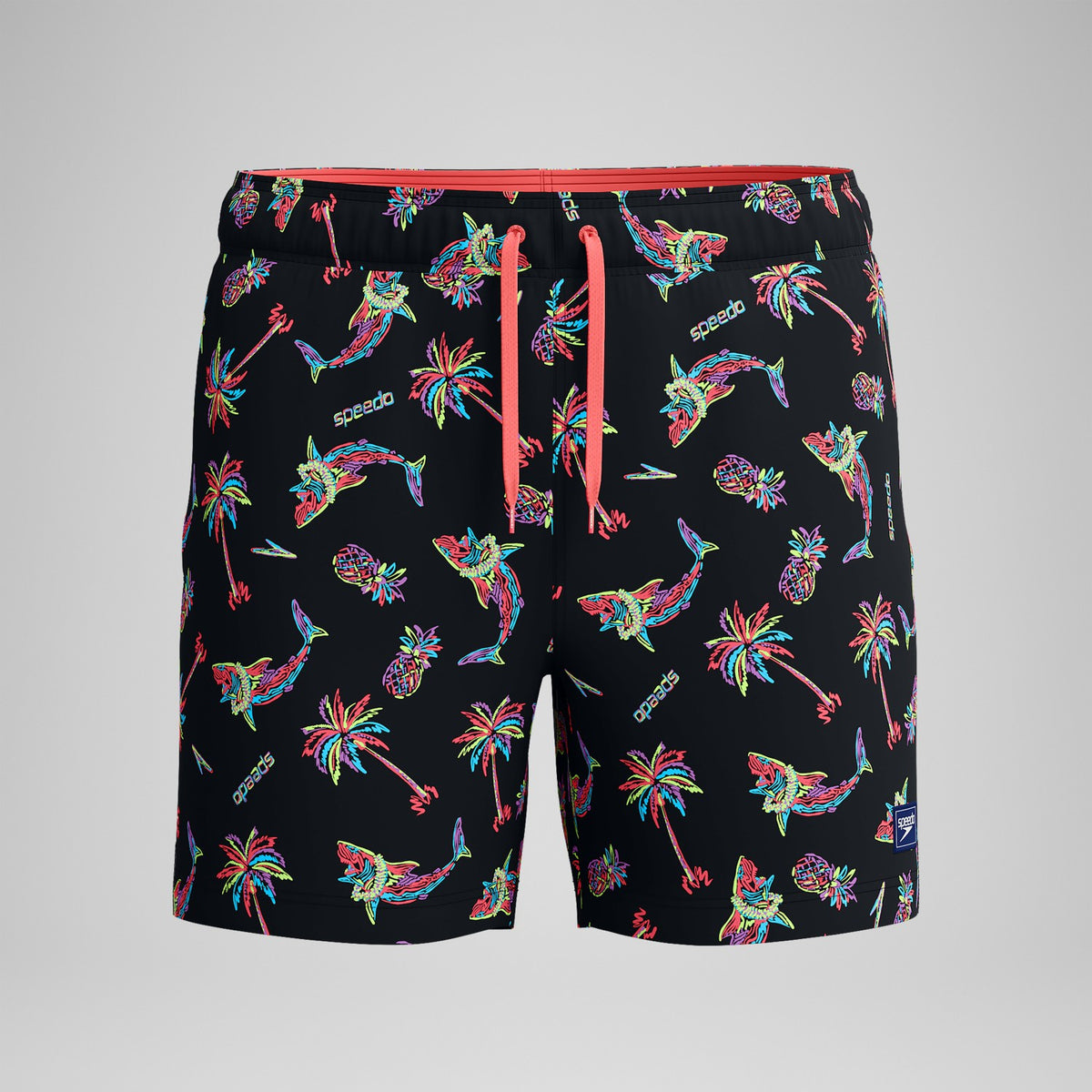 Printed Redondo Edge Swim Shorts Black/Orange | Speedo