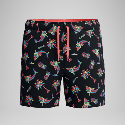 Printed Redondo Edge Swim Shorts Black/Orange | Speedo