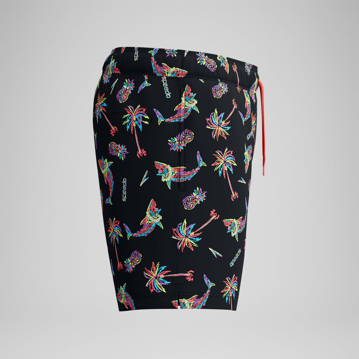 Printed Redondo Edge Swim Shorts Black/Orange | Speedo
