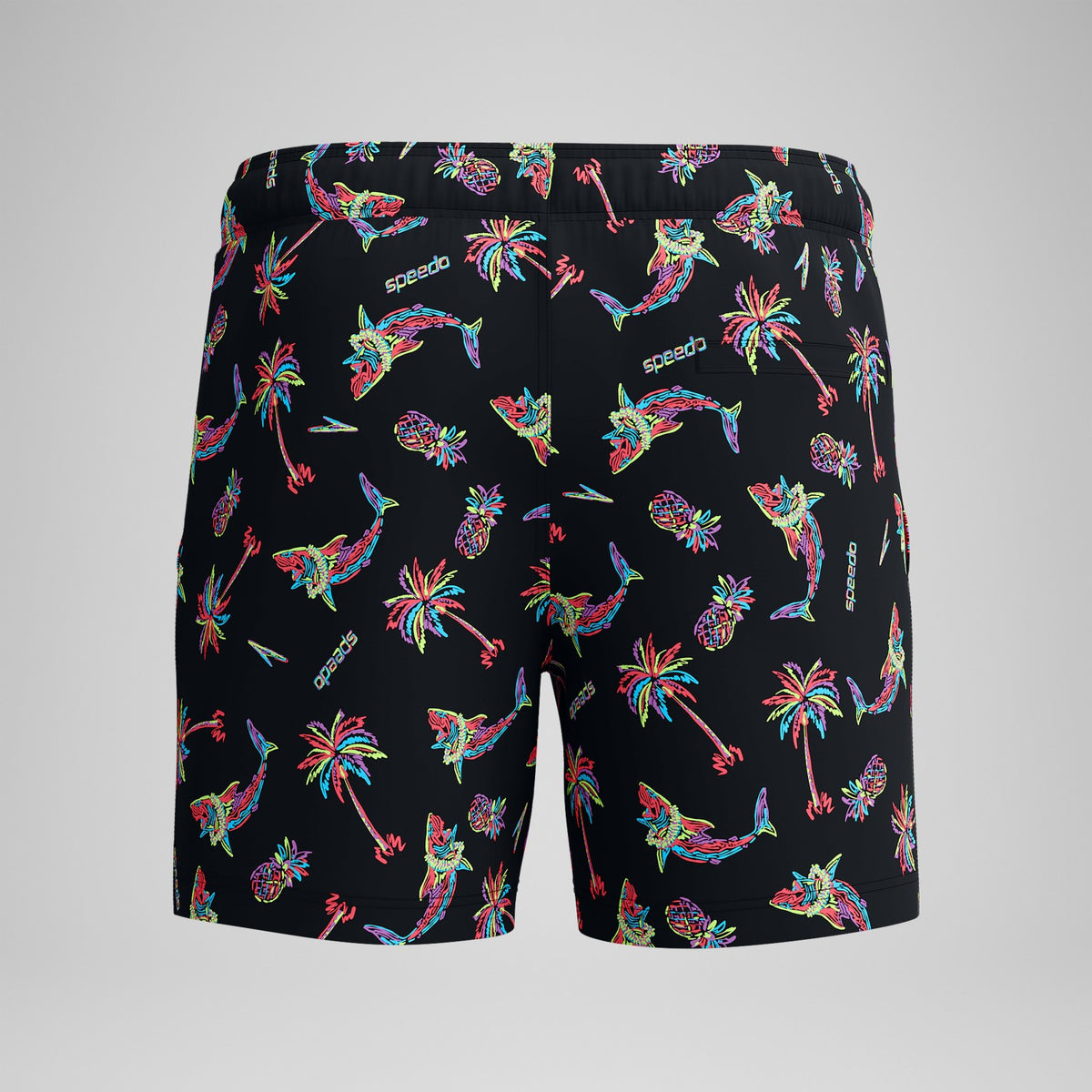 Printed Redondo Edge Swim Shorts Black/Orange | Speedo
