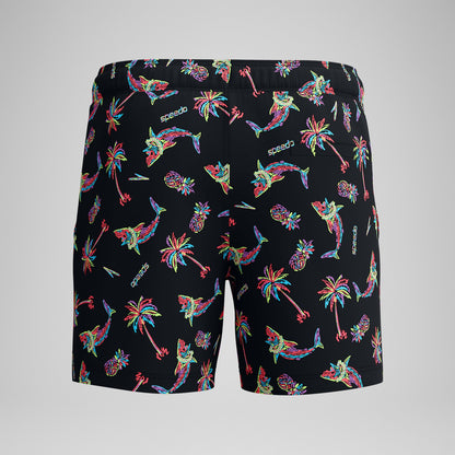 Printed Redondo Edge Swim Shorts Black/Orange | Speedo