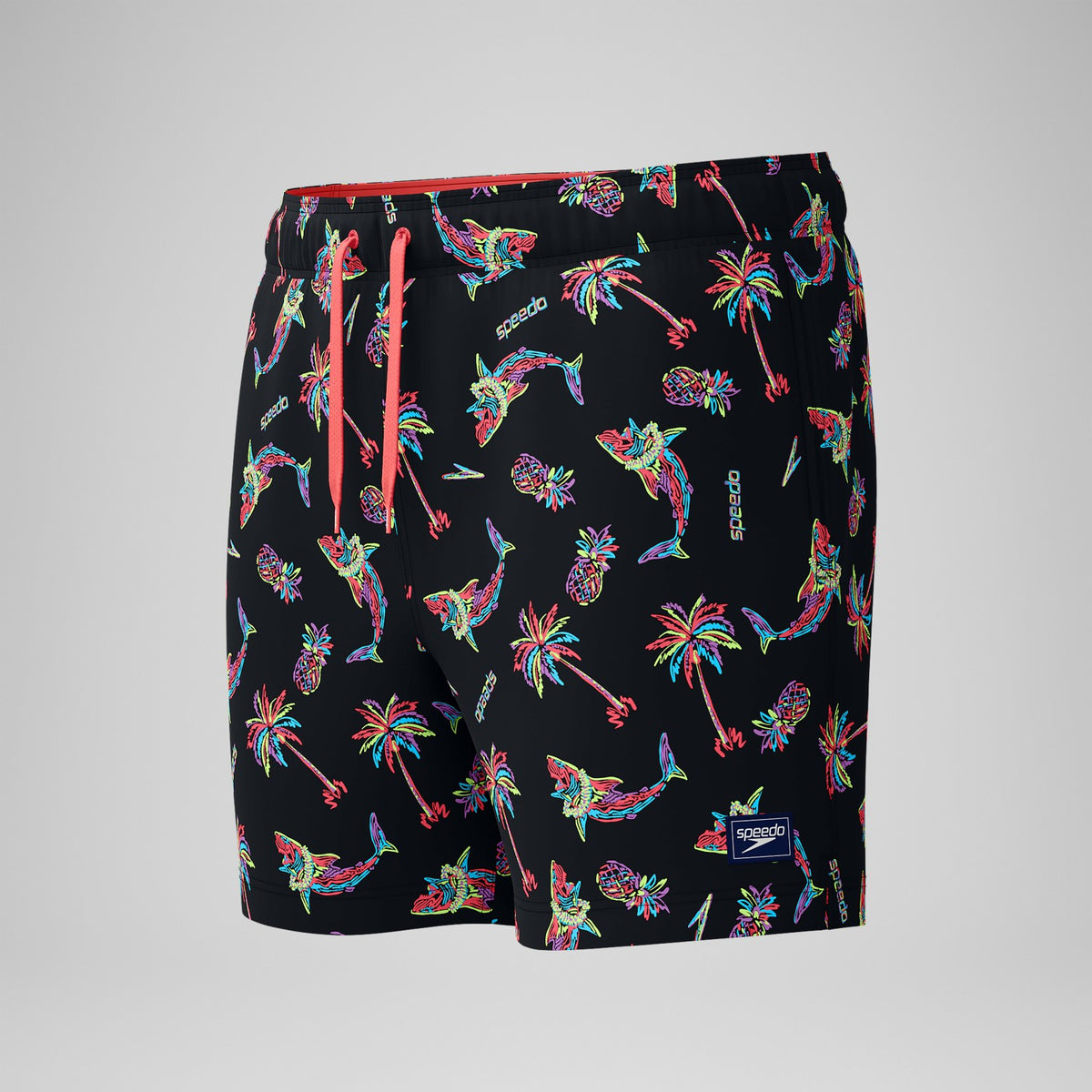 Printed Redondo Edge Swim Shorts Black/Orange | Speedo