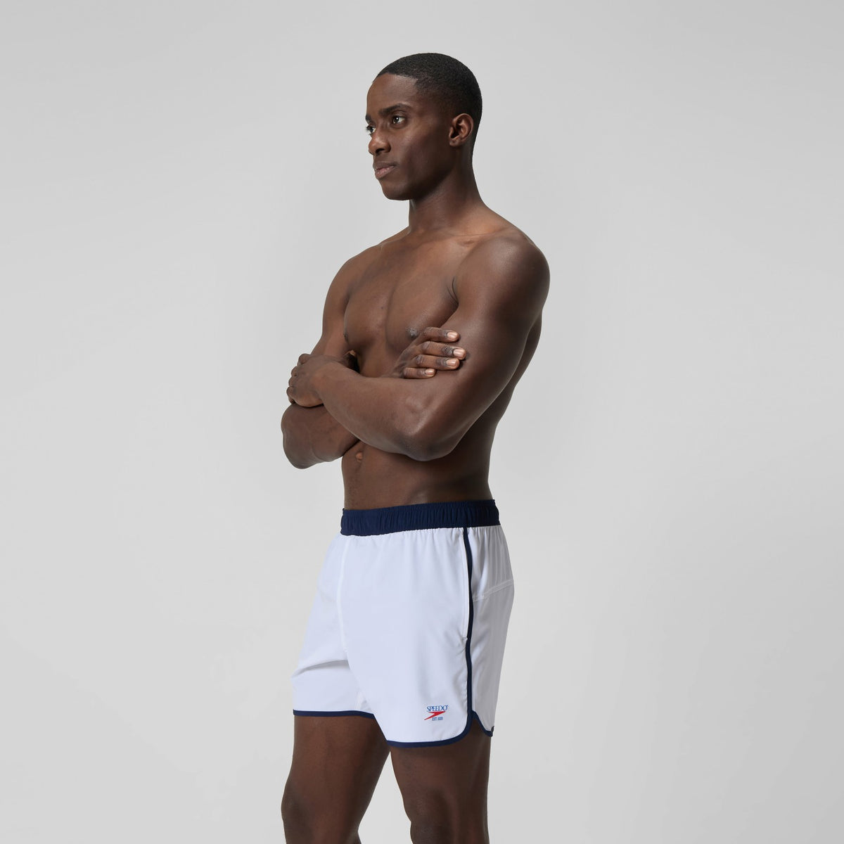 Jetstream Logo Swim Shorts White/Navy | Speedo