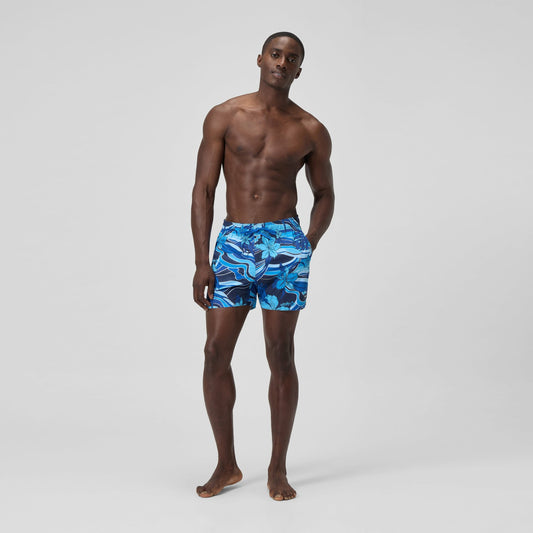 Print Rondo Edge Volley Swim Shorts Navy | Speedo