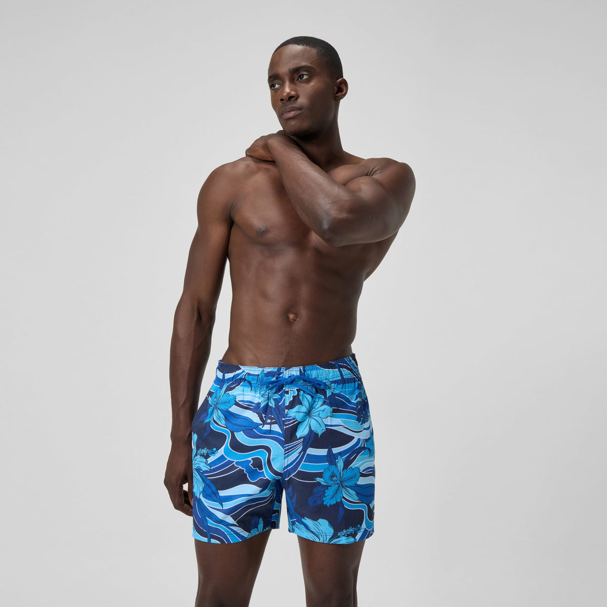Print Rondo Edge Volley Swim Shorts Navy | Speedo