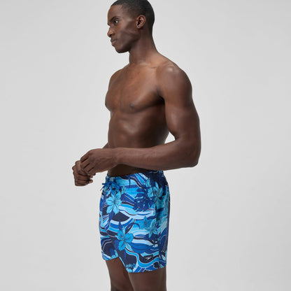 Print Rondo Edge Volley Swim Shorts Navy | Speedo