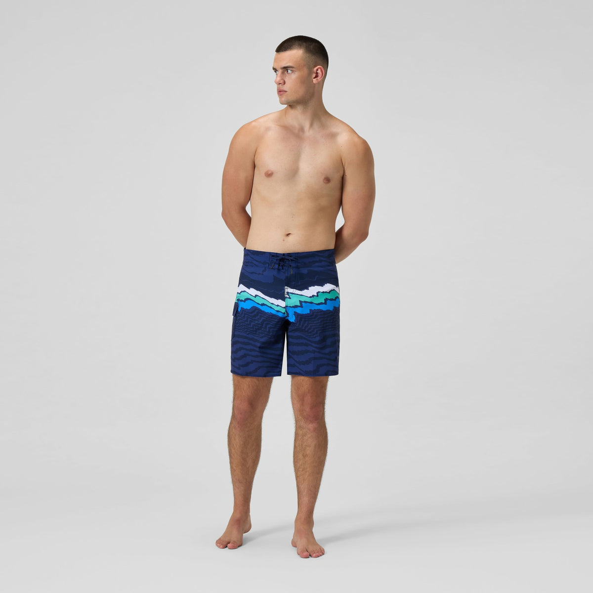 Lookout Printed Swim Shorts Navy/Blue | Speedo