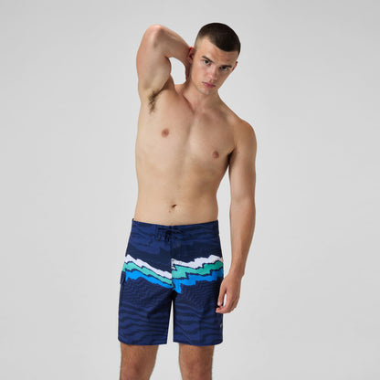 Lookout Printed Swim Shorts Navy/Blue | Speedo