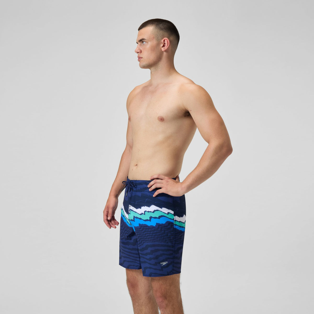 Lookout Printed Swim Shorts Navy/Blue | Speedo
