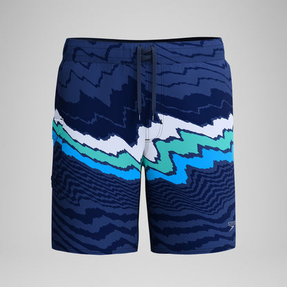 Lookout Printed Swim Shorts Navy/Blue | Speedo
