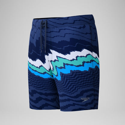 Lookout Printed Swim Shorts Navy/Blue | Speedo