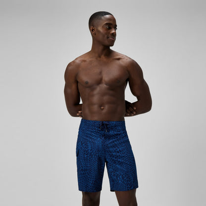 Lookout Printed Boardshorts Navy/Blue | Speedo